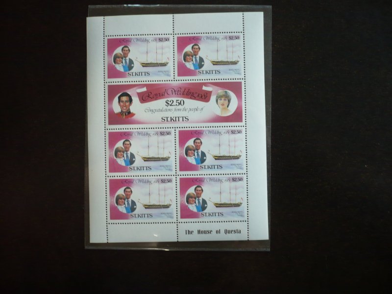 Stamps - St. Kitts - Scott# 77-78 - Mint Never Hinged Souvenir Sheet