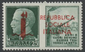 ITALY RSI (Social Rep) - War Propaganda Essay n.P2 cv 900$ Signed E.Diena MNH**