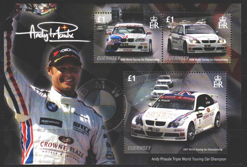 Guernsey. 2008. bl 46. Auto racing, sports cars. MNH.