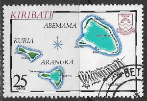 Kiribati ~ Scott # 423 ~ Used ~ Map