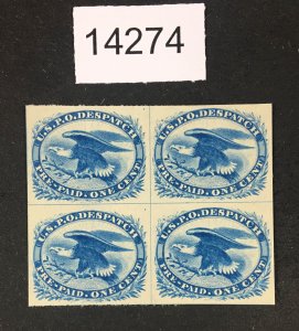 MOMEN: US STAMPS # LO5 UNUSED NO GUM VF BLOCK $125 LOT #14274