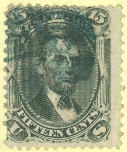 Scott #98 Used, Listed Very Thin Paper Variety, Scott Catalog Value $550, W Cert