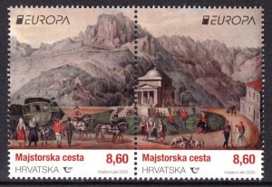 CROATIA 2020 EUROPA CEPT ANCIENT POSTAL ROUTES