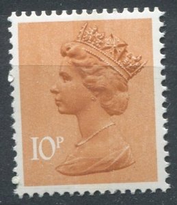 United Kingdom Sc#MH70 MNH, 10p org brn, Queen Elizabeth II - Decimal Machin ...