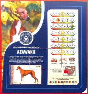 A4828 - SIERRA LEONE - ERROR MIPERF, special block: 2019, dogs, Azawakh-