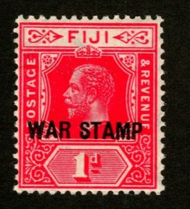 ES-1383 FIJI 1916 WAR TAX STAMPS KGV SCOTT MR2 1p SCARLET MNH $6.50