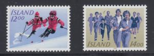 Iceland    #578-79     mnh     cat $1.85