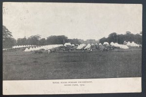 1904 Buckingham England Real Picture Postcard Cover Royal Buck Hussars Encapment