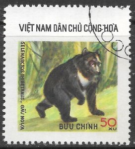 Vietnam North Scott 813 CTO 50xu Asian Black Bear Issue of 1976