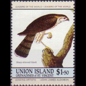 ST.VINCENT-UNION 1985 - Scott# 189a Bird-Hawk $1.5 NH