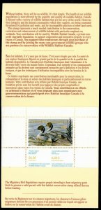 CANADA 1988 DUCK STAMP ARTIST SIGNED IN FOLDER AS ISSUED PINTAILS ROBERT BATEMAN