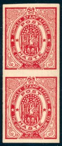 US TD27 Test Stamp 1909 Simplex Stamp Affixer PF cert VF unused OG hinged pair