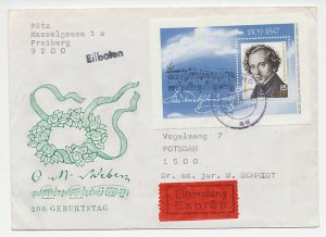 Express Cover Germany / DDR 1988 Felix Mendelssohn Bartholdy - Composer