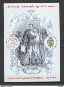 2017 Romania Culture 155 Years Bucharest Capital Romania Ioan Cuza ** Rm135