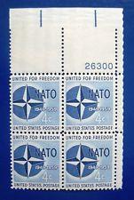 SCOTT # 1127 NATO PLATE BLOCK MINT NEVER HINGED GEM !!