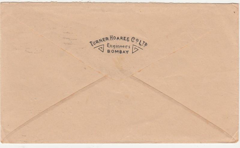 INDIA 1945 KGVI TAXED CENSOR? COVER TO USA