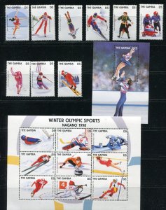 Gambia 1955-1957 Nagano Winter Olympic Games Stamps MNH 1997