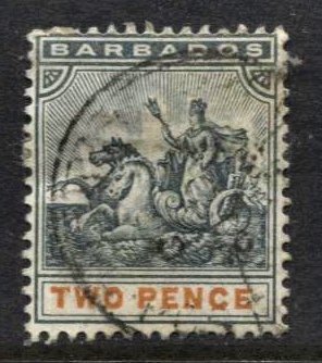 STAMP STATION PERTH -Barbados #73 Definitive Used - Perf.14 - Wmk.2 CV$1.25