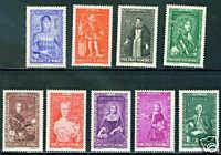 MONACO Scott B61-9 MH* stamp set CV$4.05