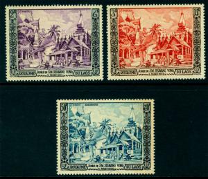 LAOS 1954  Laotian Temples set  Scott # 25-26 + C13 mint MLH