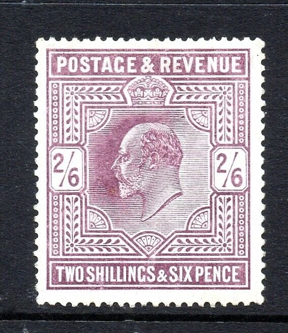 GB KEVII SG262 2/6d Dull Purple Chalky Paper Fine Unmounted Mint/MNH Cat 600