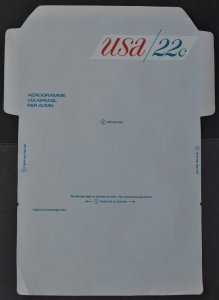 1976 US Sc. #UC50 air mail unfolded letter sheet, mint, very good shape