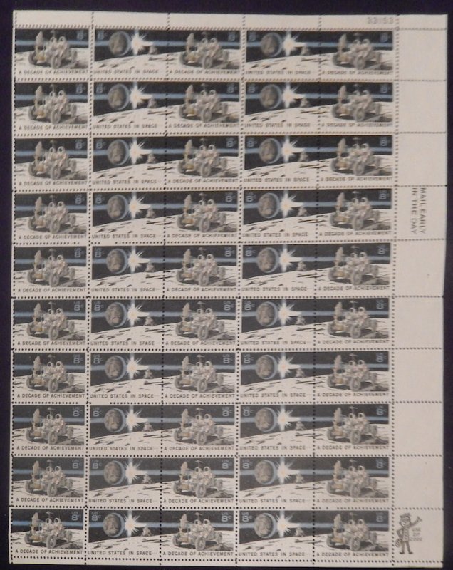 MALACK 1434-1435 8c Space Achievement, F-VF NH or be..MORE.. sheet1434-1435