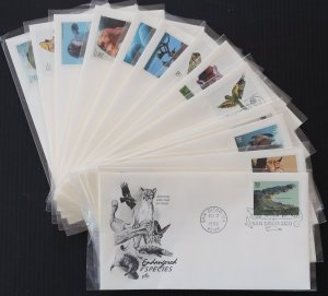 U.S. Used Stamp Scott #3105a-3o 32c Endangered Species Set of 15 ArtCraft Covers