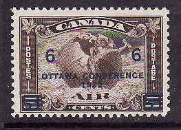 Canada-Sc#C4- id5206-unused NH 6c on 5c Airmail- 1932-