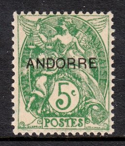 Andorra (French) - Scott #4 - MH - SCV $2.40