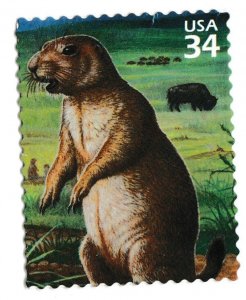 US 3506d Great Plains Prairie Black-tailed prairie dog 34c single MNH 2001