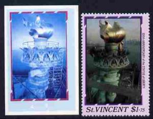 St Vincent 1986 Statue of Liberty Centenary $1.75 die pro...