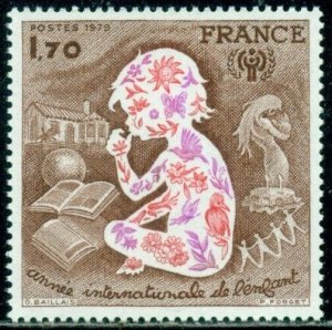 FRANCE SCOTT # 1624, INTERNATIONAL YEAR OF THE CHILD, MINT, OG, NH, GREAT PRICE!