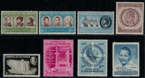 Colombia #640-3,6-9*  CV $3.15