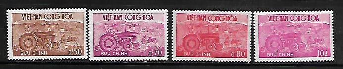 VIETNAM,150-153, MINT HINGED, TRACTOR