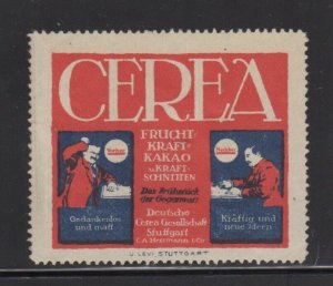 German Advertising Stamp - Cerea, the Breakfast of the Future, Before & After