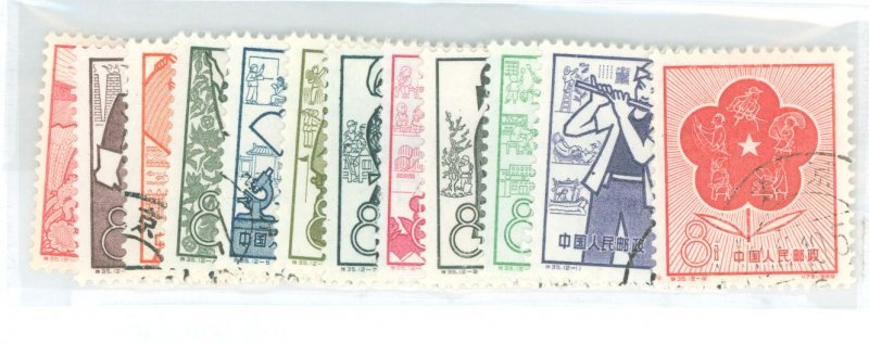 China (PRC) #426-437 Used Single (Complete Set)
