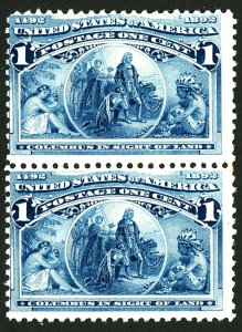 U.S. #230 MINT PAIR OG HR