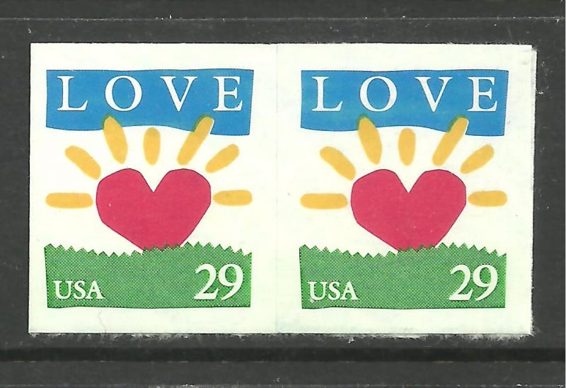 #2813 Love Single or Pair Mint NH