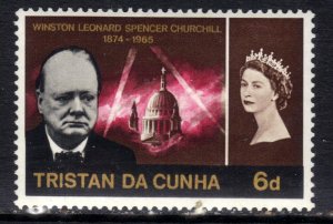 Tristan Da Cunha 1966 QE2 6d Churchill Comms MM SG 91 ( J714 )