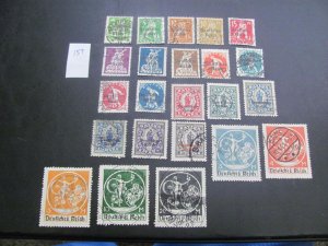 Germany 1920 USED MI. 119-138 BAVARIA SET VF/XF 110 EUROS (157)