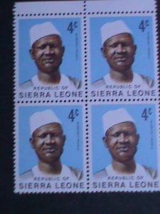 SIERRA LEONE-1972 SC#424 PRESIDENT SIAKA STEVENS MNH BLOCK MNH VERY FINE