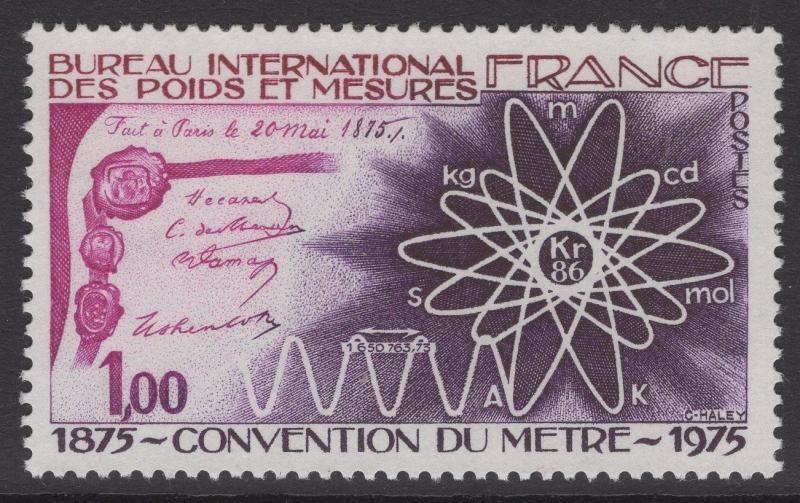 FRANCE SG2081 1975 CENTENARY OF METRE CONVENTION MNH 