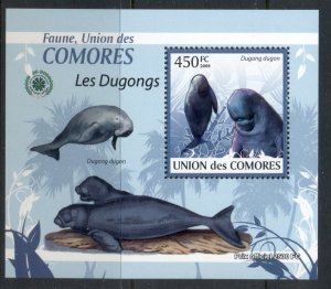 Comoro Is 2009 Fauna of the Comoros, Dugongs Deluxe MS MUH