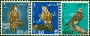 Abu Dhabi 1965 Falconry Set of 3 SG12-14 V.F MNH