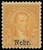 PCBstamps   US # 679 10c Monroe, Nebr Overprint, MNH, (1)