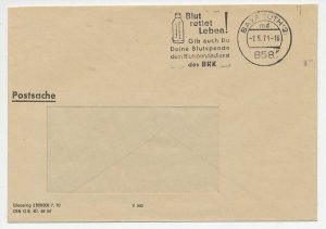 Cover / Postmark Germany 1971 Blood donor - Transfusion service