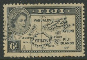 STAMP STATION PERTH Fiji #154 QEII Definitive Issue Used 1954 CV$1.00