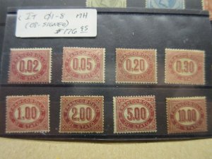 ITALY Scott O1-O8 set MINT HINGED LotIE Cat $176.95