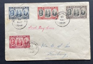 SARAWAK GVI SG146-149, 1946 centenary issue set, VFU. Cat £50. 1946 set on FDC